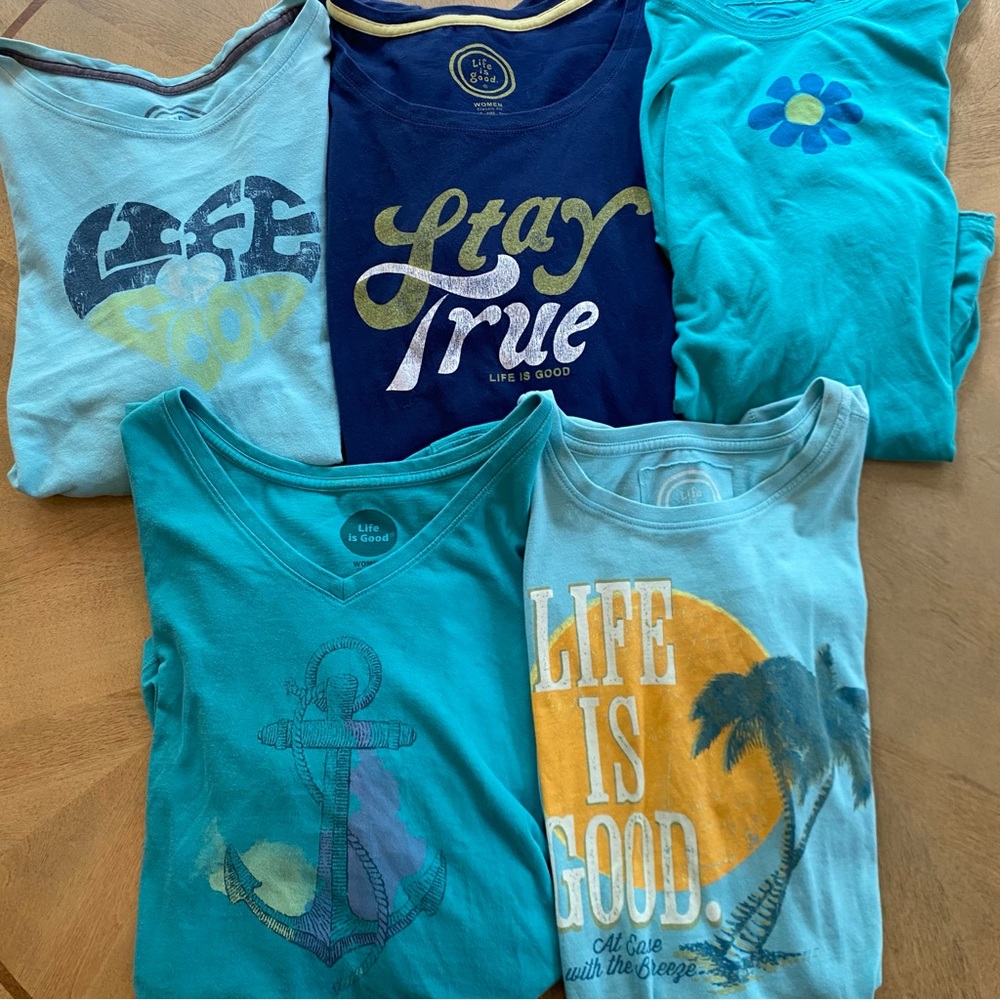 Life Is Good Short Sleeve Tee Bundle of 5| SZ XXL